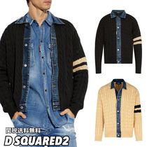 DSQUARED2 デニムディテールニットカーディガン