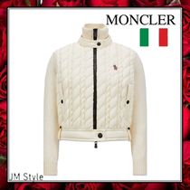 直営店●MONCLER●パッド入りウール ジップアップカーディガン