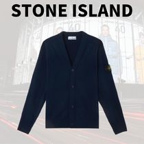 VIP★【STONE ISLAND】オーガニックコットン カーディガン★Navy