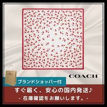 可愛いチェリー柄★【COACH】プリント シルクスカーフ