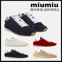 送料関税込/miumiu/プルームスエードスニーカー