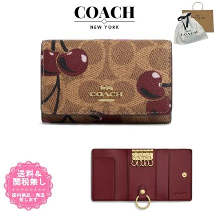 【国内即発】Cute！COACH★さくらんぼファイブリング キーケース