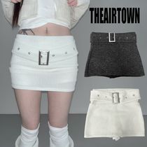 【THEAIRTOWN】cream belt knit skirt_2colors