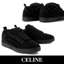 関税込【CELINE】Suede and mesh sneakers