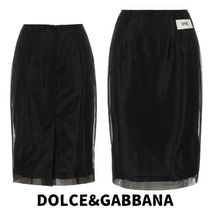 【DOLCE&GABBANA】レイヤードミッドライズペンシルスカート