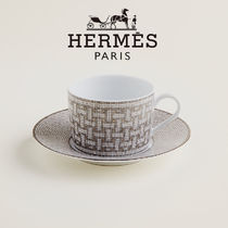 HERMES ティーカップ＆ソーサー 〈モザイク 24〉 プラチナ