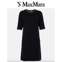 関税.送料込 'S Max Mara Denny 半袖バイカラーニットワンピ