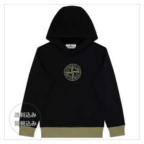 【STONE ISLAND】コットン コンパスロゴ パーカー 男の子用