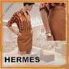 HERMES スカート 【大人気！在庫わずか！】HERMES キルティング ミニスカート