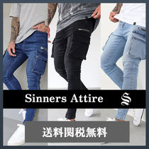 送料関税無料【sinners attire】CARGO UTILITY JEANS