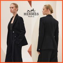 【洗練されたデザイン】HERMES ジャケット タキシードスタイル