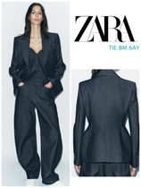 スペイン発送 ZARA ZW コレクション デニムブレザー 限定ブルー