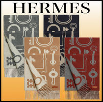 人気★HERMES カシミヤマフラー 《カザック・キーコレクション》