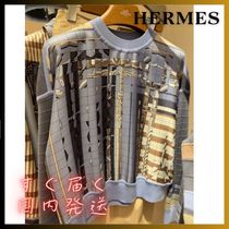 【上品で華やか】HERMES ロングスリーブニット キャドリーユ