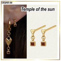 追跡便【TEMPLE OF THE SUN】Eros Drop Studs ガーネットピアス