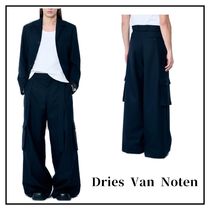 【Dries Van Noten】ピンストライプ ワイドレッグ カーゴパンツ