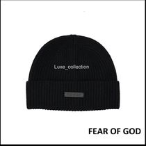 【FEAR OF GOD】 ロゴ パッチ リブニット ビーニー