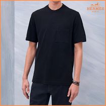 【シンプルで使いやすい☆】HERMES Tシャツ H刺繍 黒