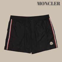 関税込/希少【MONCLER】Logo swim shorts★Black★ロゴ入り 水着