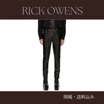 Rick Owens☆ブラック Porterville Tyrone レザーパンツ