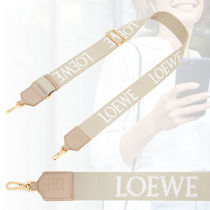 【逸品】LOEWE ベージュ アナグラムロゴバッグストラップ