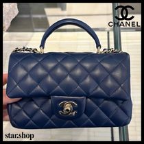 【大人ブルー★】CHANEL♡トップハンドル フラップバッグ