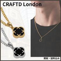 関税込み★CRAFTD London★Onyxクローバー ストーン ネックレス