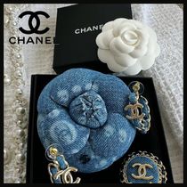 【珍しいデニムのブローチ】CHANELブローチ