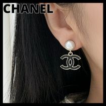 《上品パールで華やかに♪》CHANEL ピアス CCロゴ