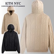 【KITH NYC】ケーブルニット カンガルーポケット付き パーカー