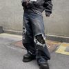 デニム・ジーパン 国内未入荷 DARKFOG - TWO-PIECE STAR PATCHED JEANS