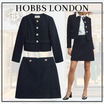 上品セットアップ【HOBBS】ツイードジャケット&ミニスカート