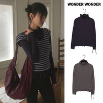 【WONDER WONDER】Onen Dot Frill String Layered Polar T-Shirt