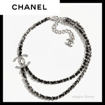 【可愛い黒シルバー♡】CHANEL チェーン　ネックレス