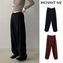 【INCHANT ME】[unisex/FW] Adjust One-Tuck Wool Wide Slacks