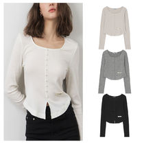 Citybreeze Button Square-Neck Long-Sleeve T-Shirt 5BJH304