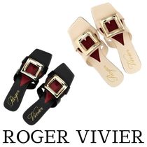 【ROGER VIVIER】メタルバックルミュールサンダル