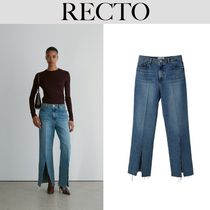 【RECTO】 ISLA FRONT SLIT MEDIUM WASHED DENIM PANTS