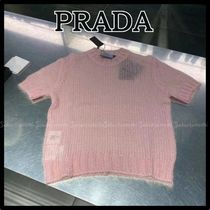 【PRADA】豪華仕様♪lady's 半袖ニット pink(36size)