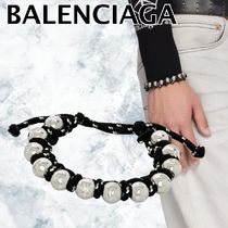 【BALENCIAGA】シルバー＆ブラック Malibu Ball ブレスレット