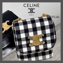 【上質際立つギンガムチェック】CELINE ミニ チェーン クロード