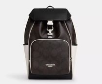 COACH Racer Backpack In Blocked Signature Canvas CY775