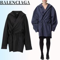 ◆25SS◆【BALENCIAGA】アシンメトリー*シャツ*ミニドレス