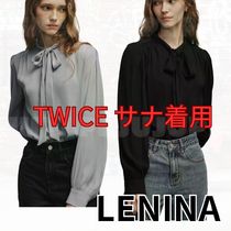 【LENINA】サナ着用　BERETTA tie shirring ブラウス　全２色