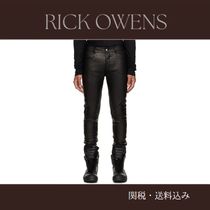 Rick Owens☆ブラック Tyrone レザーパンツ