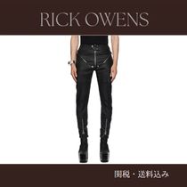 Rick Owens☆ブラック Easy Strobe レザーパンツ