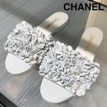 【上品な足元に◎】CHANEL フラワーモチーフミュール