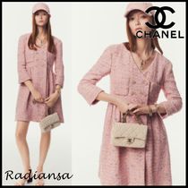 上品ピンク♡　CHANEL　ジャケット ドレス ツイード ワンピ