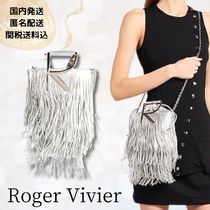 新着 関税送料込【Roger Vivier】ハンドバッグ フリンジ silver