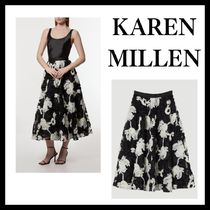 ◆KAREN MILLEN◆ トールモノテクスチャ織りプロムスカート